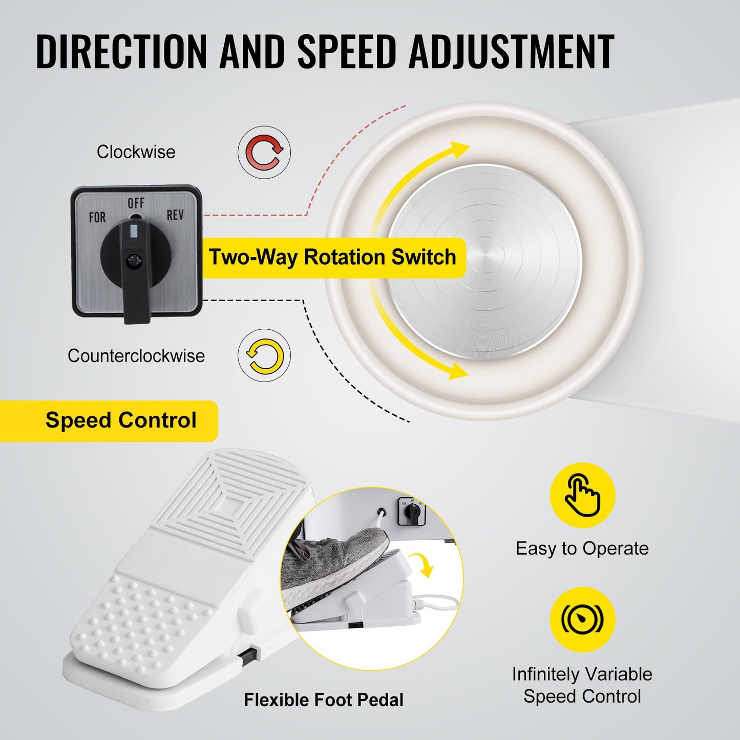 Pottery Wheel 25CM Pottery Shaping Machine 280W Electric Pottery Wheel with Foot Pedal and Detachable Basin Shaping Tool Kit for Ceramic Clay Craft DIY Clay