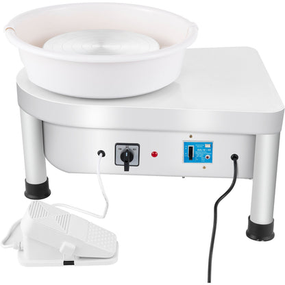 Pottery Wheel 25CM Pottery Shaping Machine 280W Electric Pottery Wheel with Foot Pedal and Detachable Basin Shaping Tool Kit for Ceramic Clay Craft DIY Clay