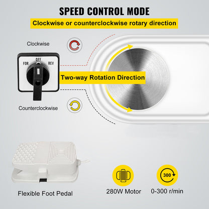 Electric Pottery Wheel Ceramic Machine 25cm Pottery Wheel Machine 280W Pottery DIY Kit with Molding Tool Set for Pottery Work Pottery Clay