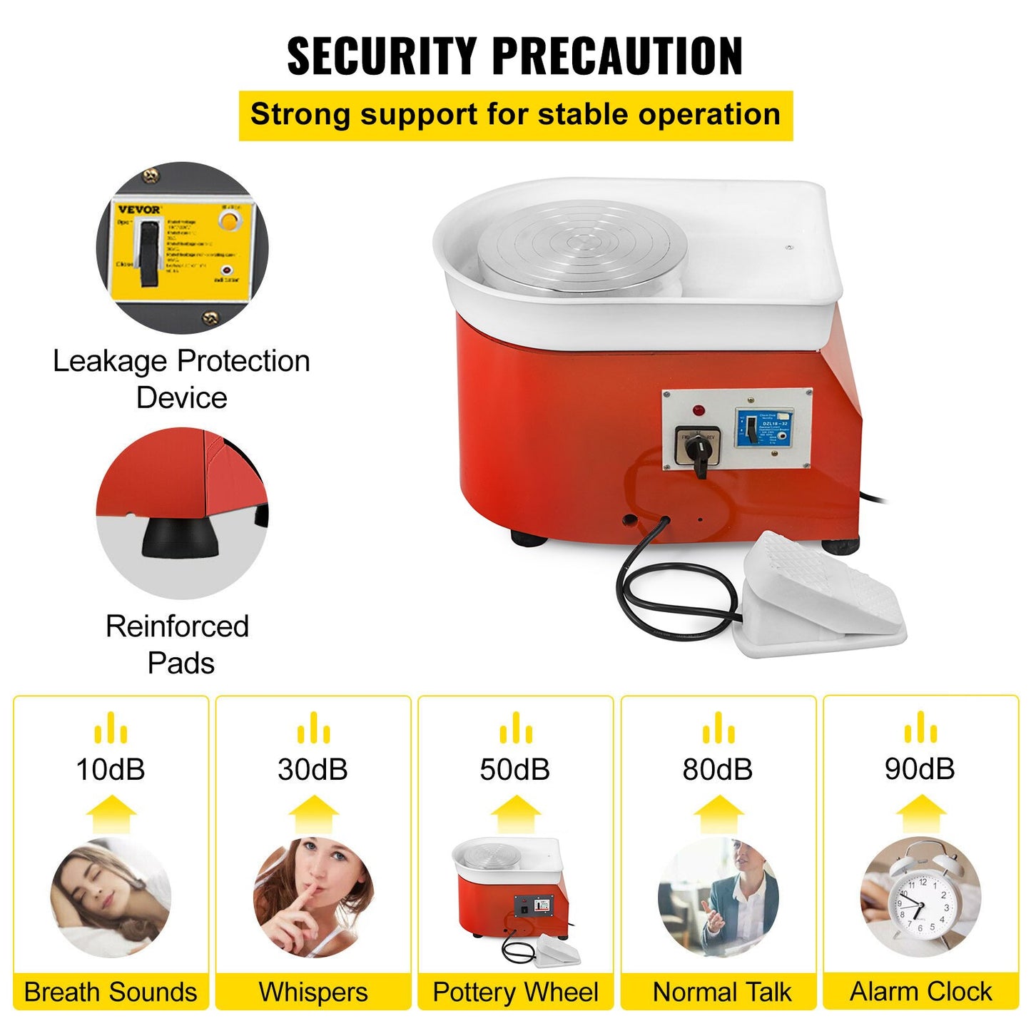 Electric Pottery Wheel Ceramic Machine 25cm Pottery Wheel Machine 280W Pottery DIY Kit with Molding Tool Set for Pottery Work Pottery Clay