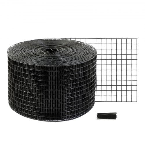 8 inch x 100ft Solar Panel Bird Guard, Critter Guard Roll Kit with Rust-proof PVC Coating, Solar Panel Guard with 50pcs Tire Wires, 1/2 inch Wire Roll Mesh