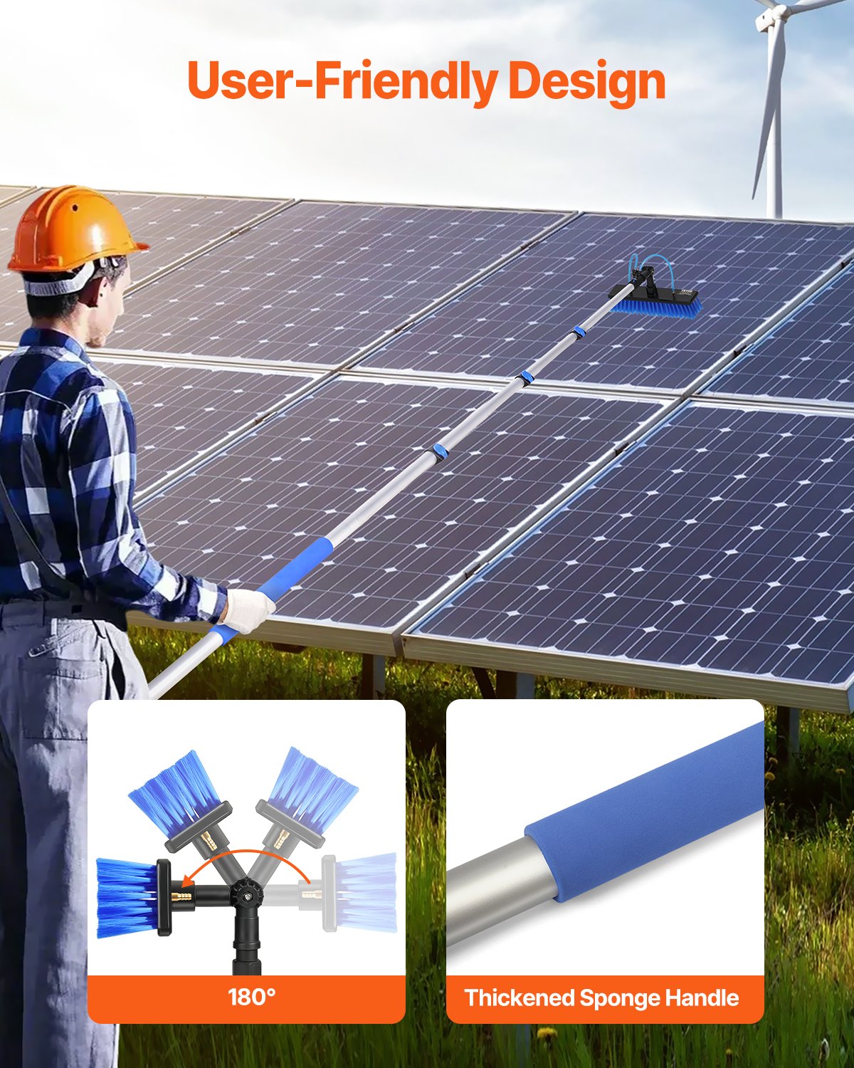 Water Fed Pole Kit 6m Solar Panel Cleaning Pole with Extendable Handle