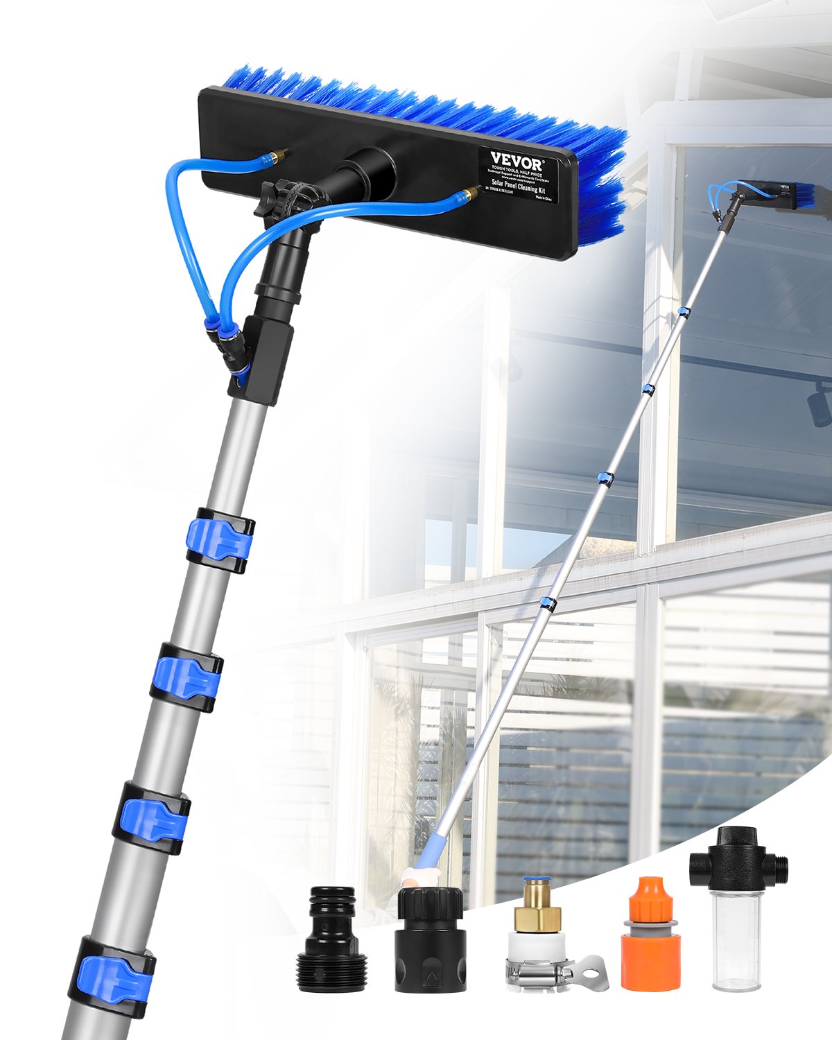 Water Fed Pole Kit 9m Solar Panel Cleaning Pole with Extendable Handle