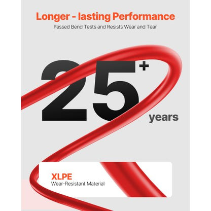 30,48 m/100 Fuß Solarpanel-Verlängerungskabel 10 AWG wasserdichtes PV 6 mm²-Kabel Rot | EU