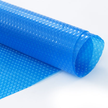 Solar Pool Cover, Φ10 ft Rund Solar Filt för Pooler, Inground Ojord Pool Solar Cover, 15 mil Solar Covers Blå