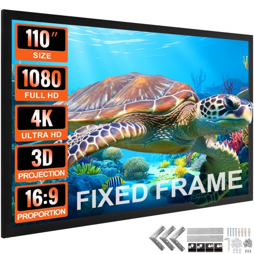 Big 110" Diagonal 16:9 HD Projector Screen Home Theater Outdoor Use