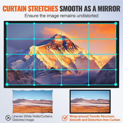 Big 110" Diagonal 16:9 HD Projector Screen Home Theater Outdoor Use