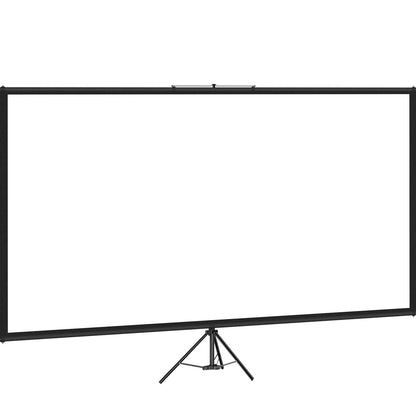 Tripod Projector Screen with Stand 110inch 16:9 4K HD Projection Screen Stand Wrinkle-Free Height Adjustable Portable Screen for Projector Indoor & Outdoor for Movie, Home Cinema, Gaming, Office