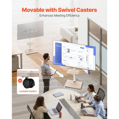 Rullande TV-stativ Mobil TV-vagn Rymmer upp till 36 kg för 32-70 tums skärmar |  EU