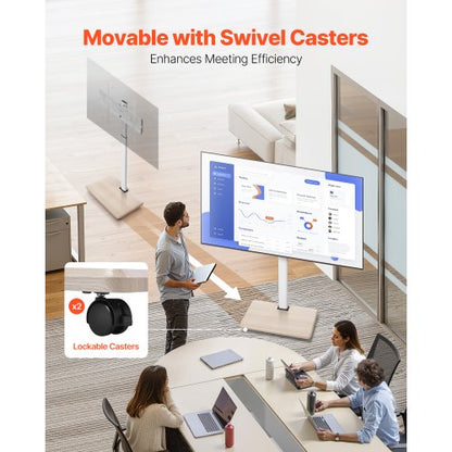 Rullande TV-stativ Mobil TV-vagn Rymmer upp till 49 kg för 32-70 tums skärmar |  EU