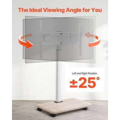 Rullande TV-stativ Mobil TV-vagn Rymmer upp till 49 kg för 32-70 tums skärmar |  EU