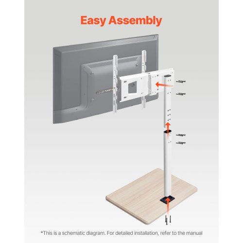 Rullande TV-stativ Mobil TV-vagn Rymmer upp till 49 kg för 32-70 tums skärmar |  EU