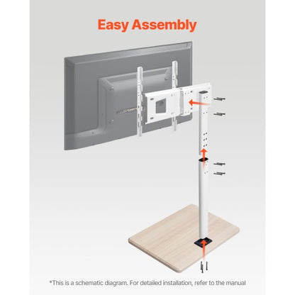 Rullande TV-stativ Mobil TV-vagn Rymmer upp till 49 kg för 32-70 tums skärmar |  EU