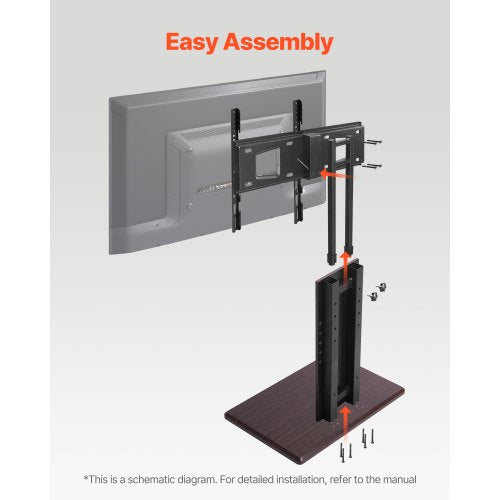 Universal TV-Ständer Schwenkständer Hält bis zu 49 kg für 32-70 Zoll Bildschirme | EU