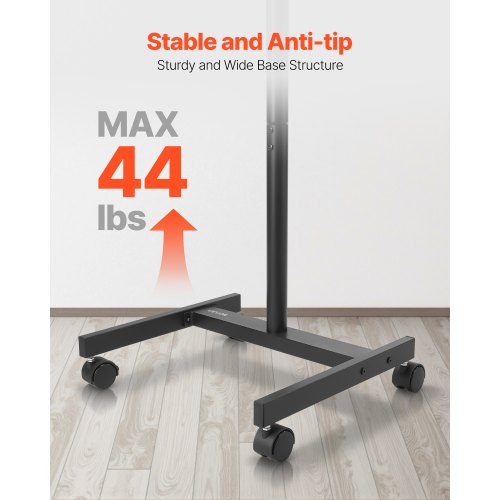 Rollender TV-Ständer Mobiler TV-Wagen Hält bis zu 20 kg für 17-55 Zoll Bildschirme | EU