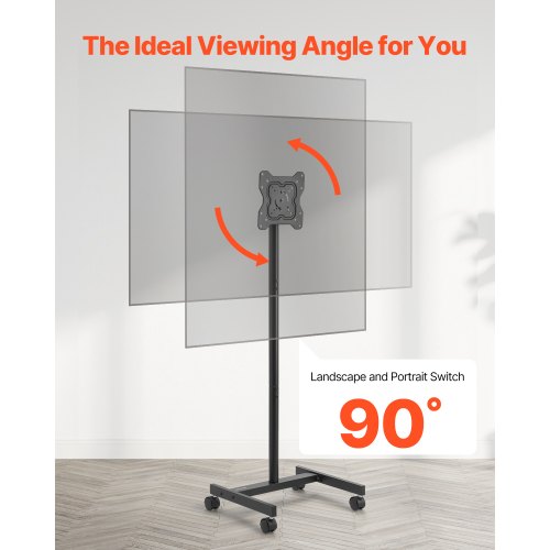 Rollender TV-Ständer Mobiler TV-Wagen Hält bis zu 20 kg für 17-55 Zoll Bildschirme | EU