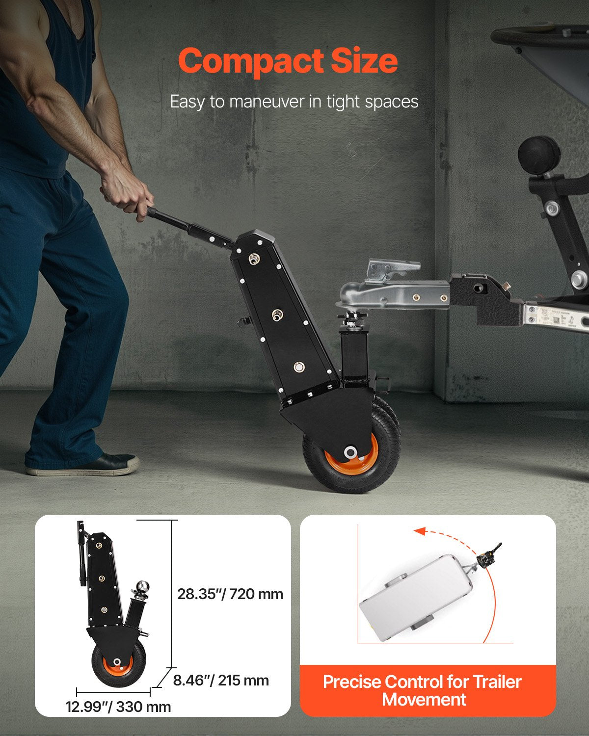 Anhängerwagen, 1000 Pfund Tragkraft, Anhängertransportwagen, 2 und 2-5/16 Zoll Kugeln