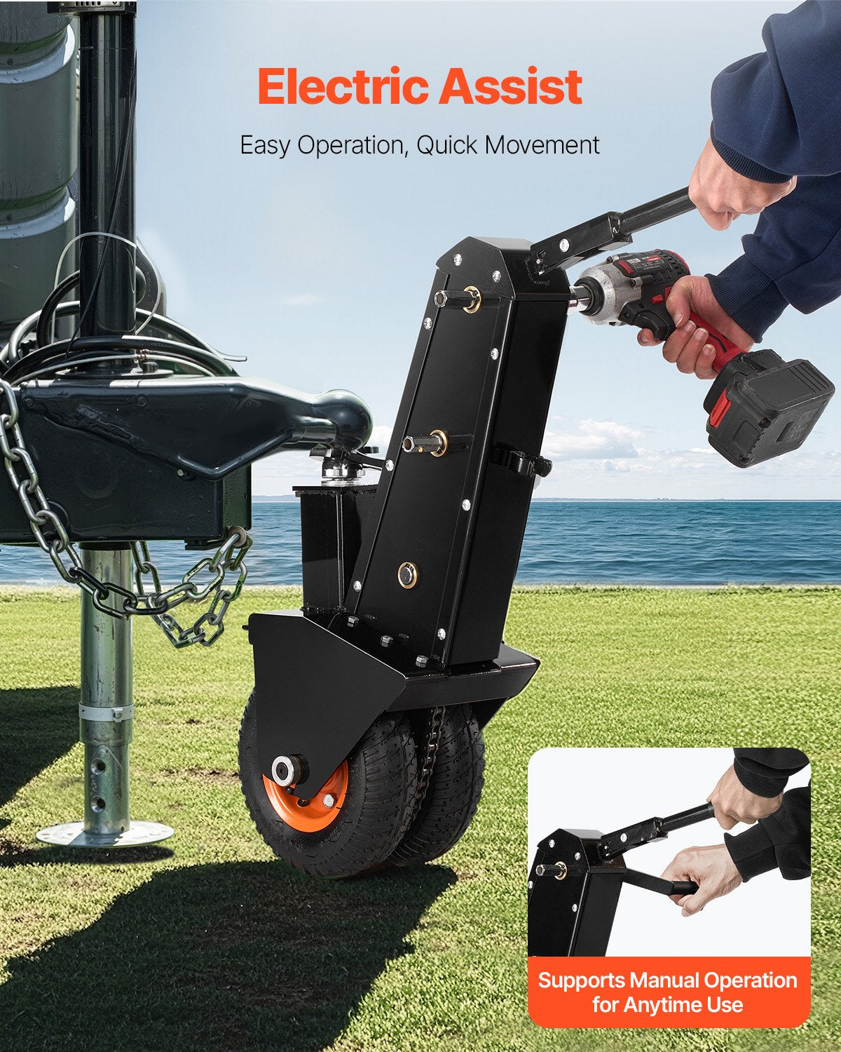 Anhängerwagen, 1000 Pfund Tragkraft, Anhängertransportwagen, 2 und 2-5/16 Zoll Kugeln