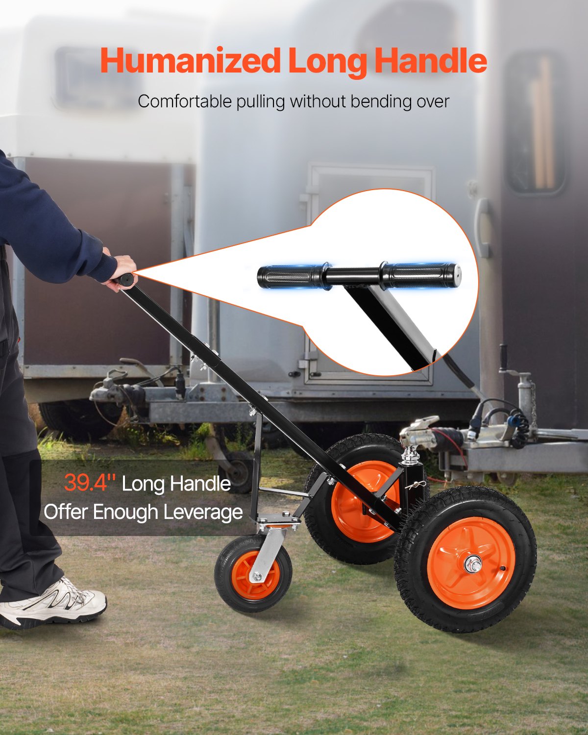 1000lbs Anhänger Dolly 16,7 und 22 in Einstellbare Höhe 2 in Kugel 14 in Reifen