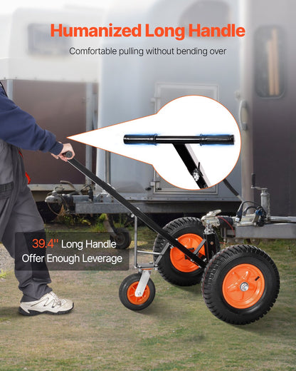 1200lbs Trailer Dolly 18 och 22 i justerbar höjd 2 i kula 15,2 i däck