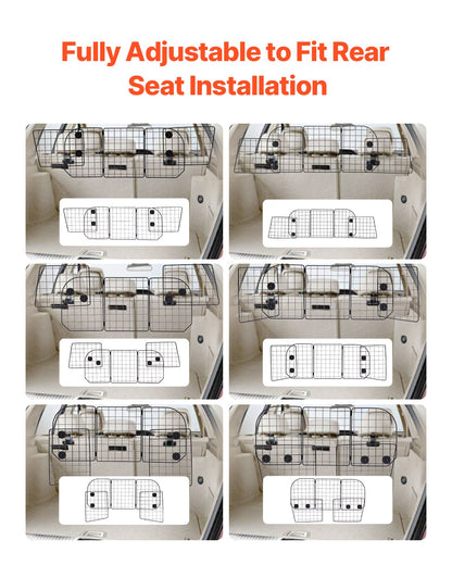 Hunde-Autobarriere 38,5"-61,6" verstellbare Haustier-Trennwand für den Laderaum