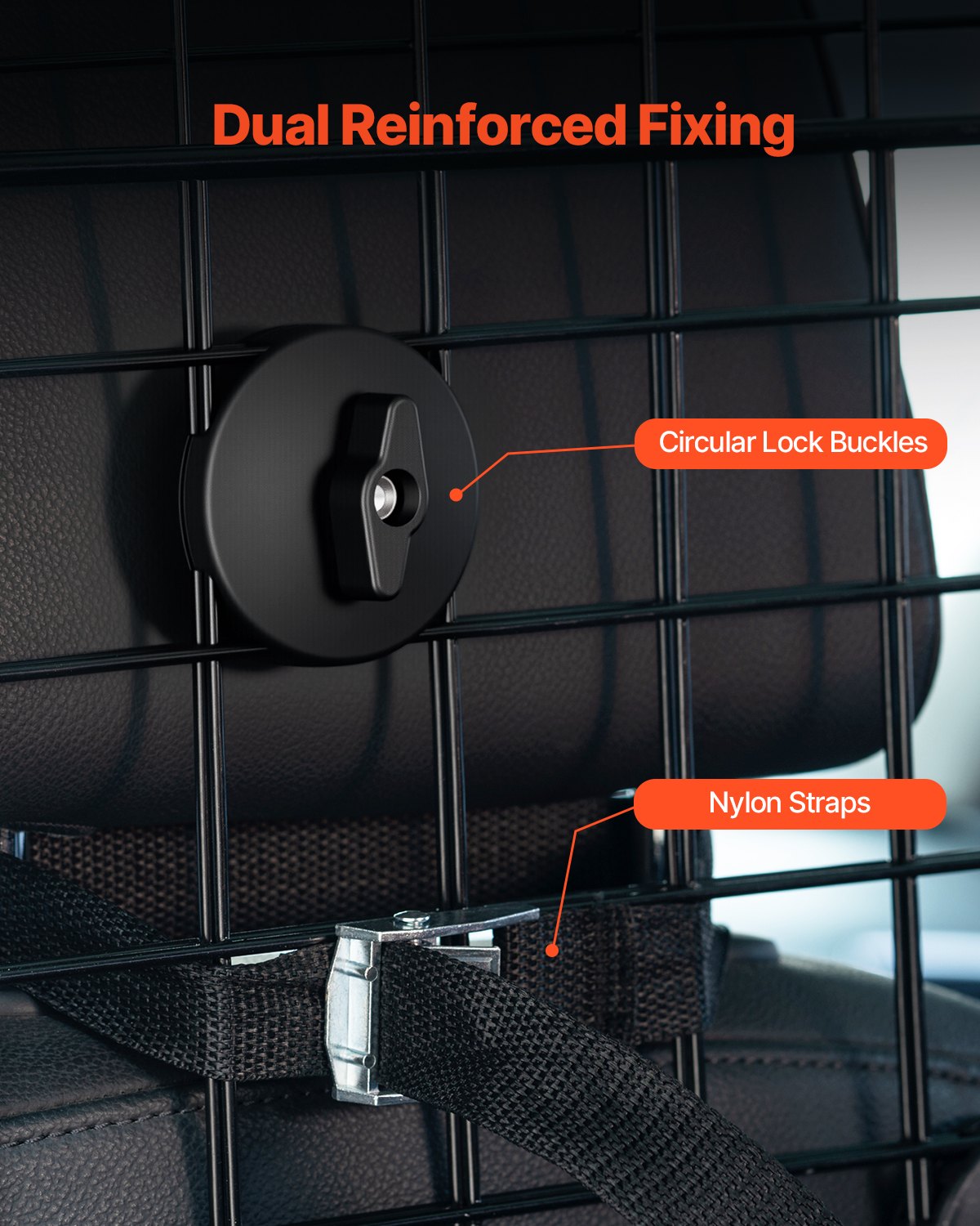 Hunde-Autobarriere, 93–152 cm, verstellbare Haustier-Trennwand für den Laderaum