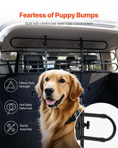 Dog Car Barrier Metal Adjustable Pet Barrier Universal-Fit Pet Divider