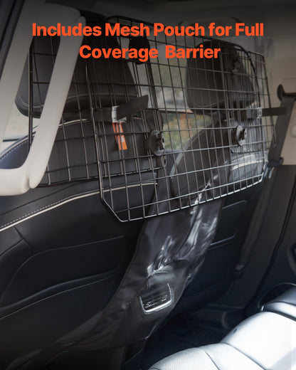 Dog Car Barrier 35.4"-60.6" Adjustable Pet Divider Gate for Trucks SUVs
