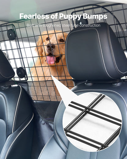 Dog Car Barrier 35.4"-60.6" Adjustable Pet Divider Gate for Trucks SUVs
