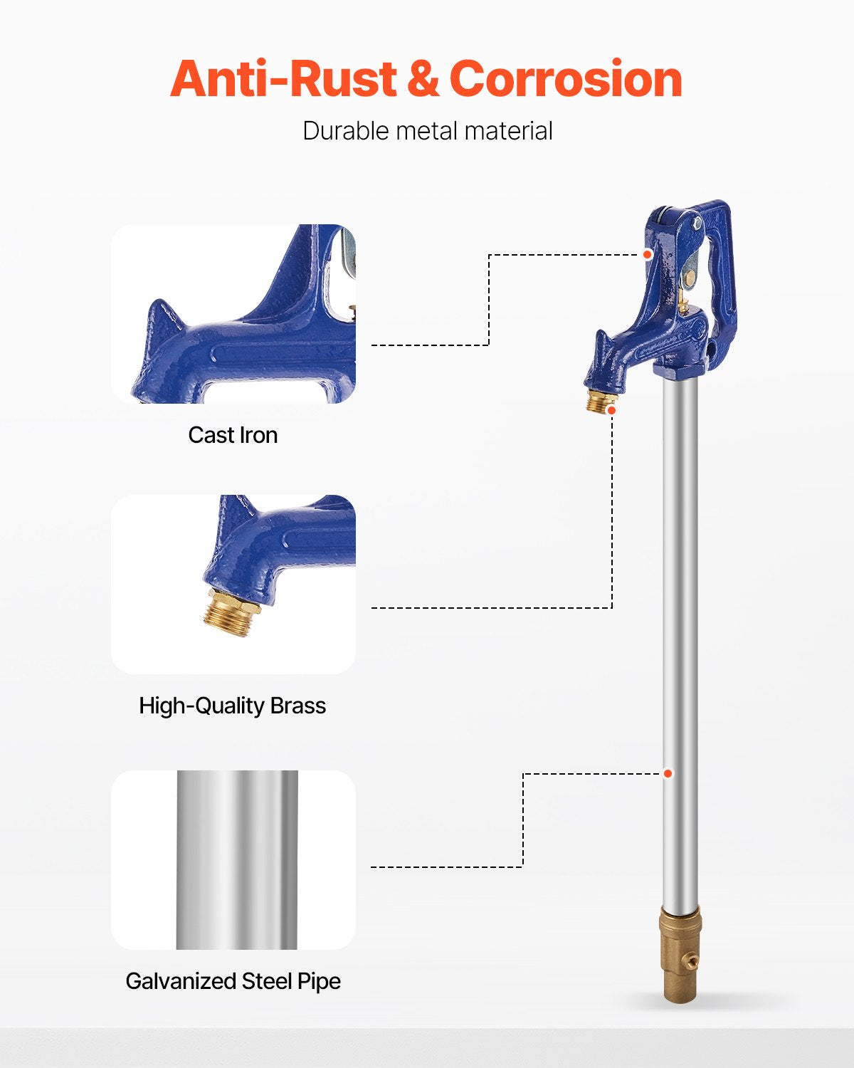 Frost Proof Yard Hydrant 39'' Length 12" Bury Deep Heavy Duty Cast Iron