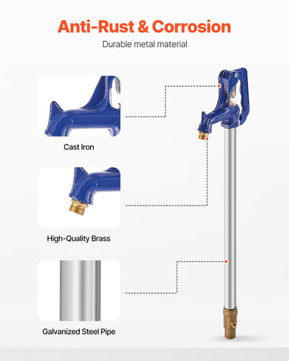 Frost Proof Yard Hydrant 39'' Length 12" Bury Deep Heavy Duty Cast Iron