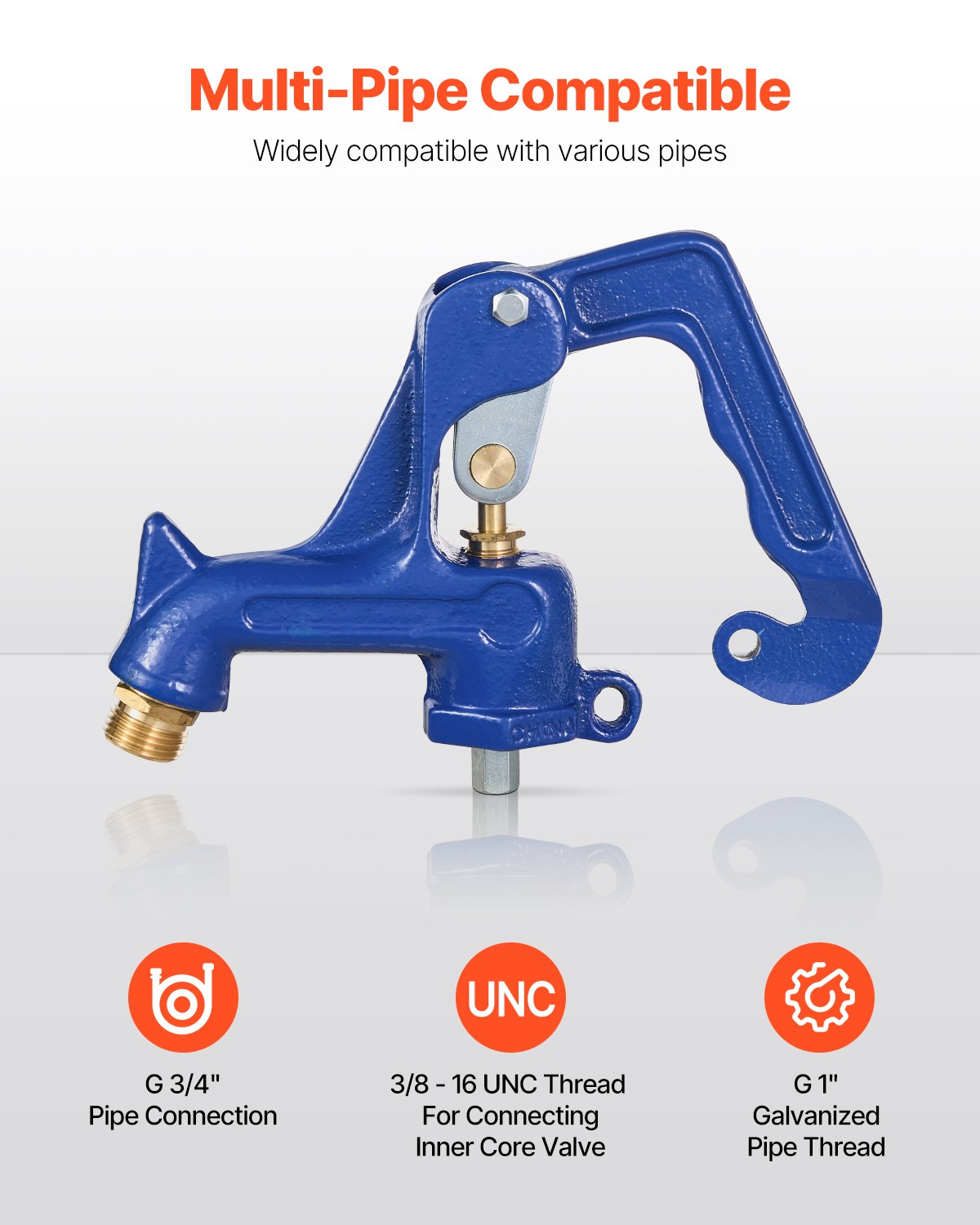 Frost-Free Outdoor Faucet Freeze-Proof Yard Hydrant Replacement Head Blue