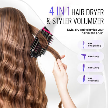 Hårfönborste Ionic Hair Styler Volumizer med 65 mm ovalt fat