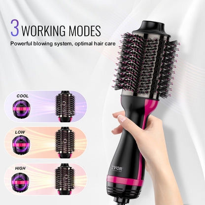 Hårfönborste Ionic Hair Styler Volumizer med 75 mm ovalt fat
