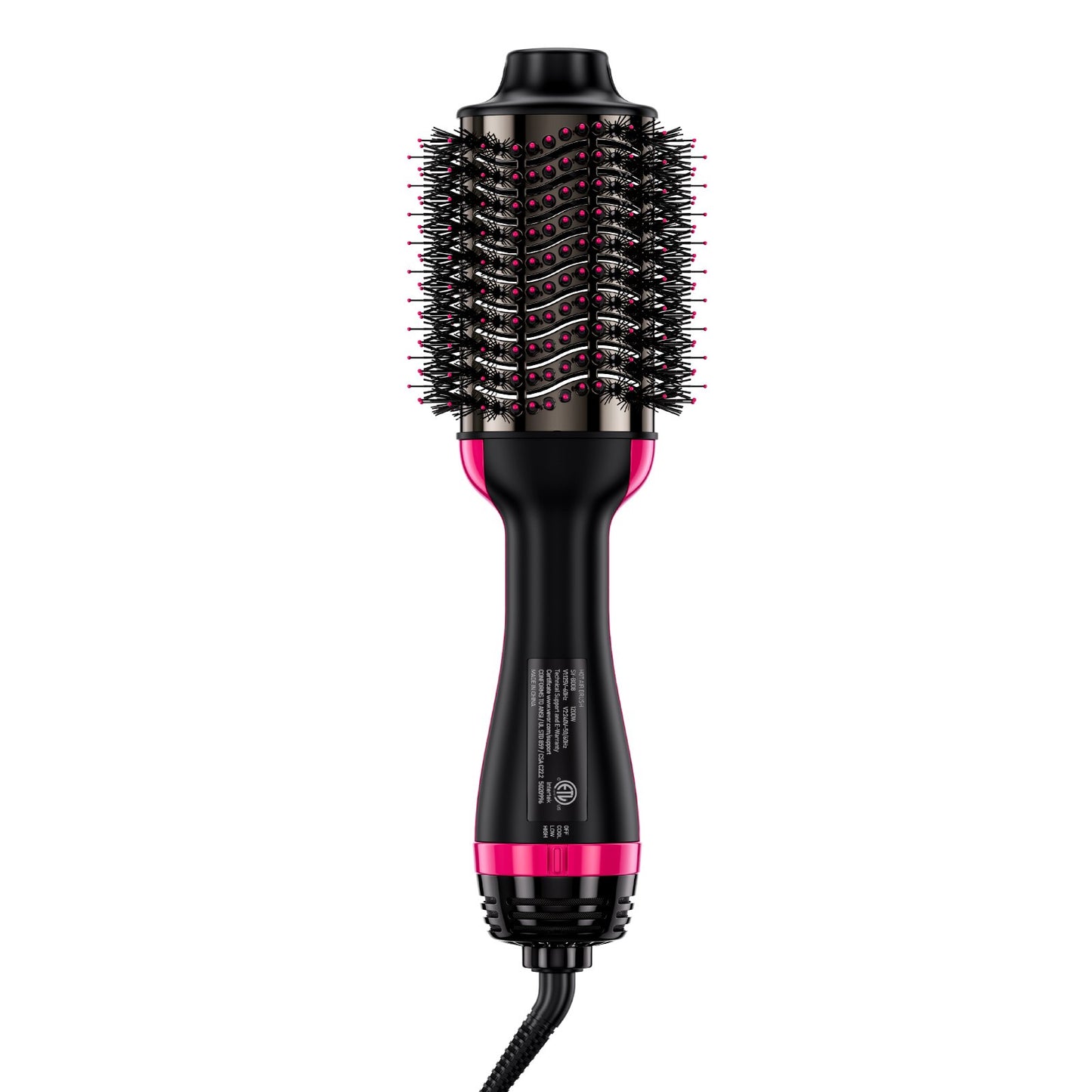 Hårfönborste Ionic Hair Styler Volumizer med 75 mm ovalt fat