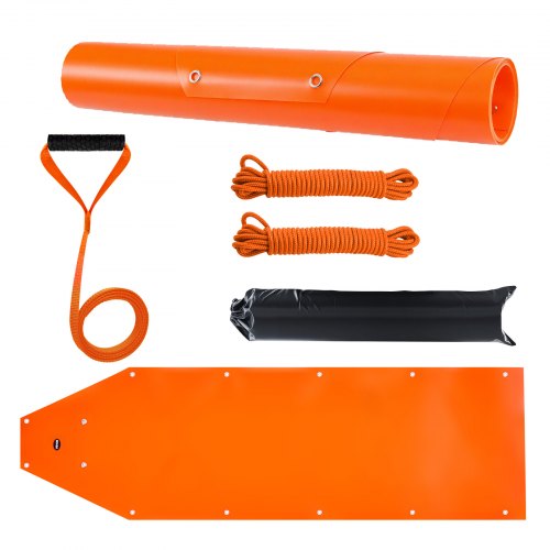 Deer Drag Sled, 72.8 x 22.8 in, 550lbs Heavy Duty Yard Utility Sled, Tear-Resistant PE Drag Glider Mat with Ropes & Handle, Thickened Game Hauler for Firewood Ice Fishing Hauling Hunting