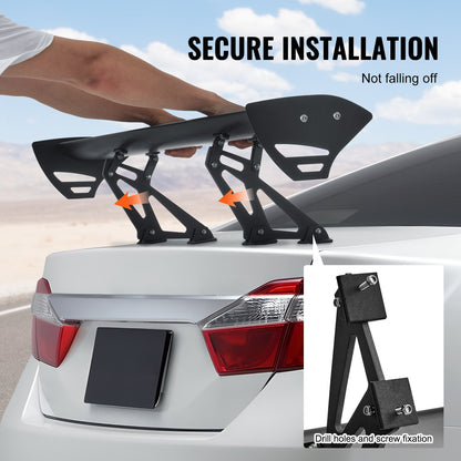 Universal Heckspoiler GT Stil Einstellbare Stamm Flügel Auto Racing 43.3''