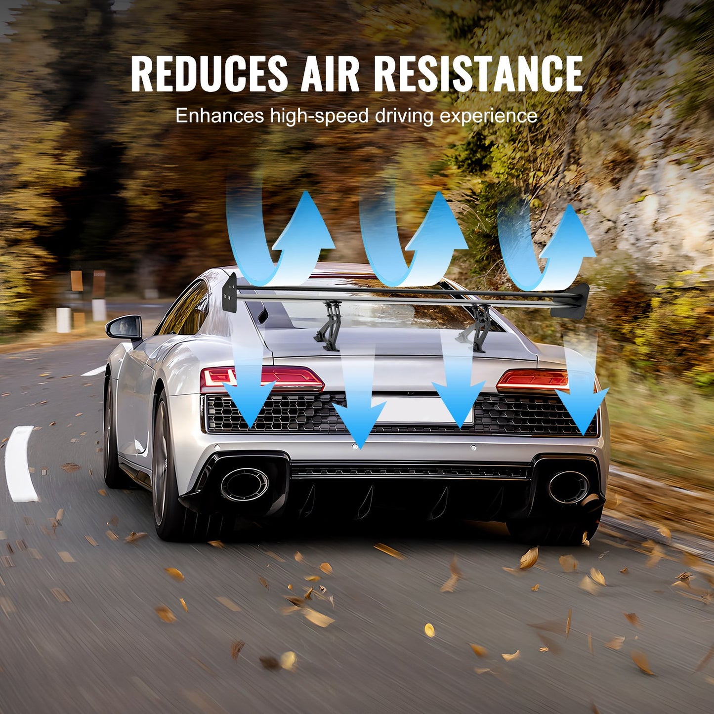 Universal Heckspoiler GT Stil Einstellbare Stamm Flügel Auto Racing 53.1''