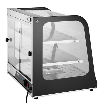 2-stufiger kommerzieller Speisenwärmer, Pizzaschrank mit Zange