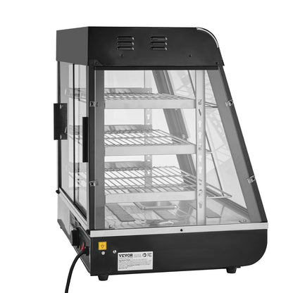 3-stufiger kommerzieller Speisenwärmer-Display-Arbeitsplatten-Pizzaschrank mit Beleuchtung