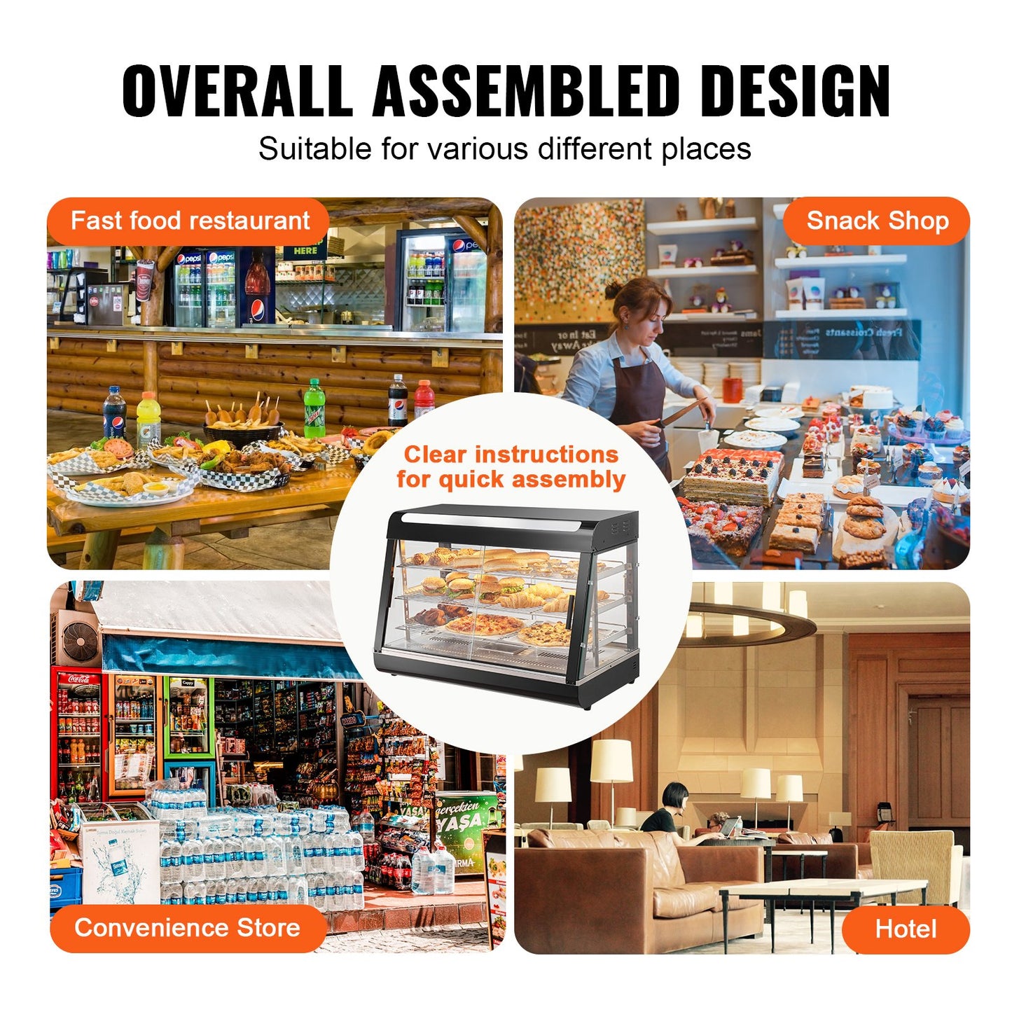 3-stufiger kommerzieller Speisenwärmer-Display-Arbeitsplatten-Pizzaschrank mit Beleuchtung