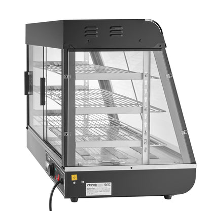 3-stufiger kommerzieller Speisenwärmer-Display-Arbeitsplatten-Pizzaschrank mit Beleuchtung