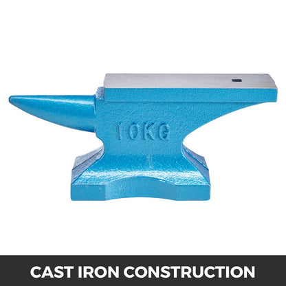 Single Horn Anvil 22Lbs Cast Iron Anvil Blacksmith for Sale Forge Tools and Equipment Anvil Rugged Round Horn Anvil Blacksmith Jewelers Metalsmith Blacksmith Tool