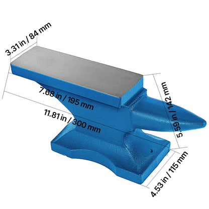 Single Horn Anvil Cast Iron Anvil Blacksmith for Sale Forge Tools and Equipment Anvil Rugged Round Horn Anvil Blacksmith Jewelers Metalsmith Blacksmith Tool 24Lbs