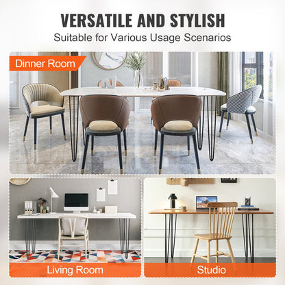 Hairpin Table Legs 28", Set of 4 Desk Legs 900lbs Load Capacity, Hairpin Desk Legs 3 Rods for Desk Chairs Bench Dining End Table, Solid Carbon Steel Heavy Duty Furniture Legs Black