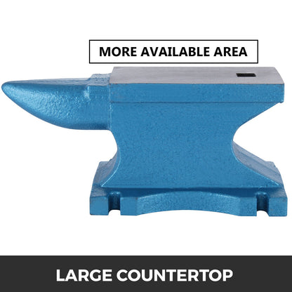 Single Horn Anvil, 99Lbs Rugged Round Horn Anvil Blacksmith Jewelers Metalsmith Blacksmith Tool Cast Iron Anvil Blacksmith for Sale Forge Tools and Equipment