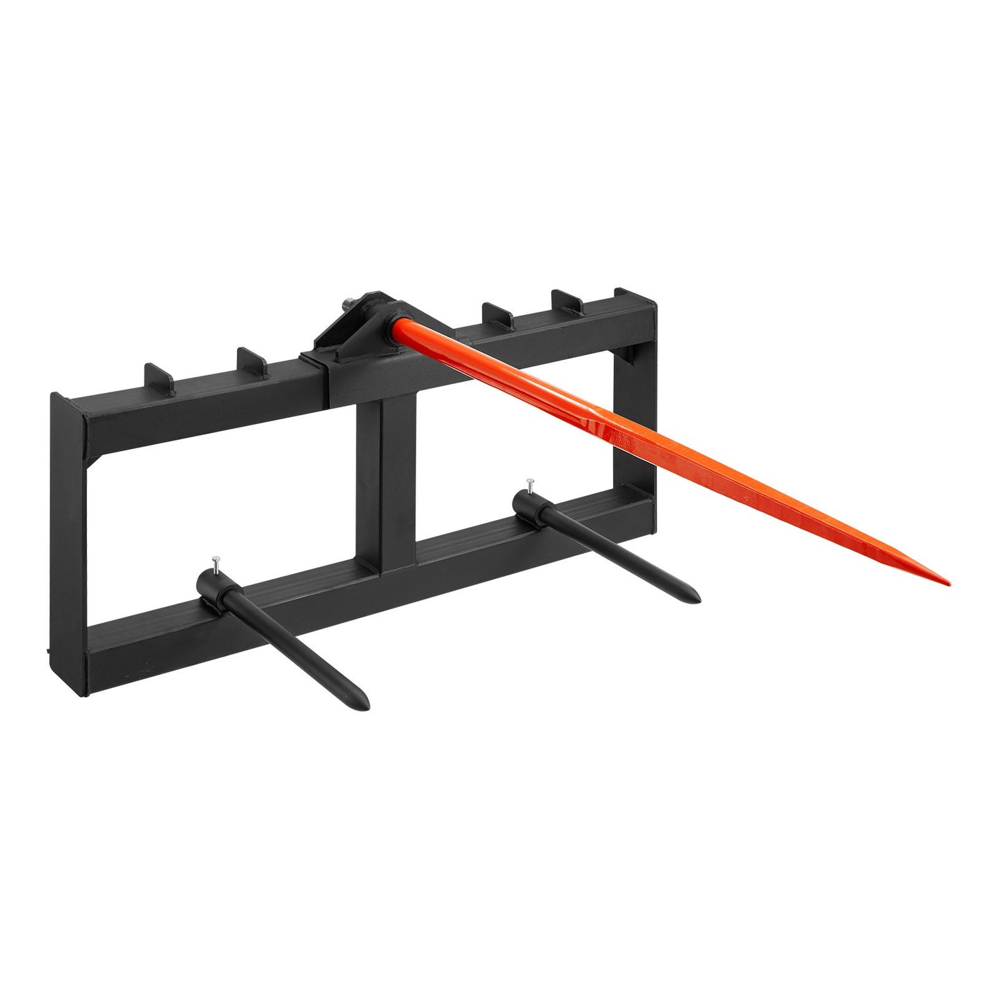 49" höspjut, balspjut 1600lbs lastkapacitet, minilastare traktortillbehör med 2st 17,5" stabilisatorspjut, snabbfäste spikgafflar