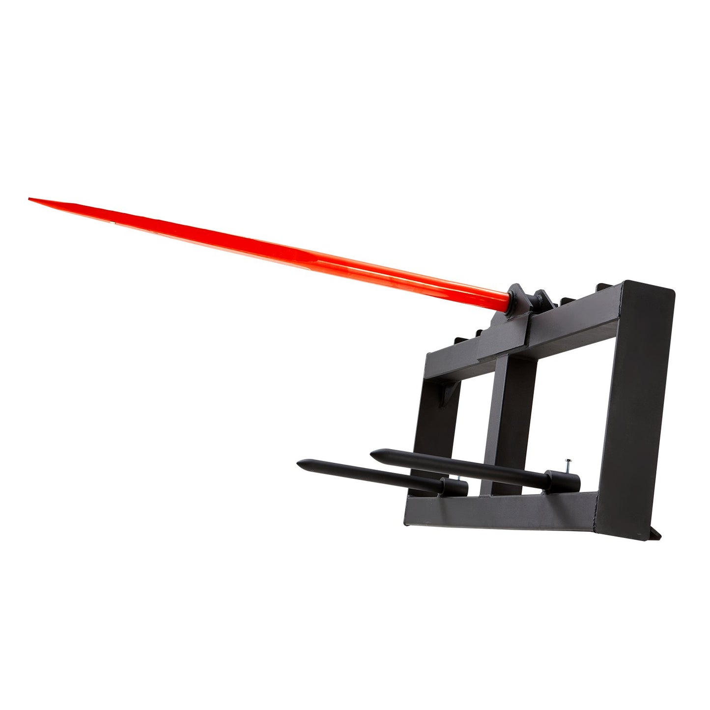 49" höspjut, balspjut 1600lbs lastkapacitet, minilastare traktortillbehör med 2st 17,5" stabilisatorspjut, snabbfäste spikgafflar