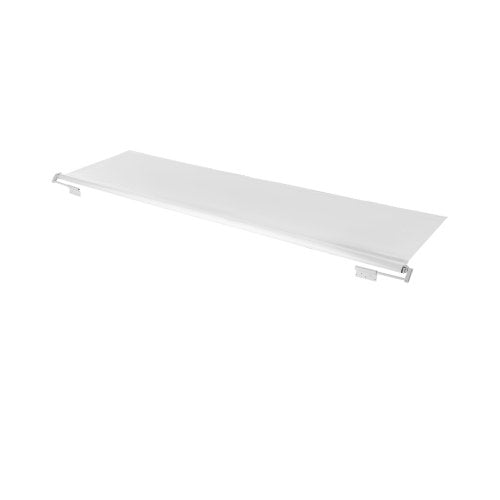 Camper Awning Fabric Replacement, 1" to 13', Weatherproof Durable Slide Topper Awning with Bracket, Heavy Duty Slide Topper Awning with Stainless Steel Material, Fit for RV & Motorhome(White)