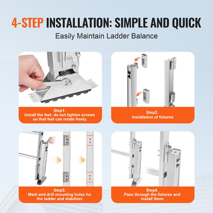 Ladder Leveler 11.4 inch Expansion Length Leveling Tool Quick Release